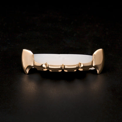Hip-hop polished grillz with gold electroplating