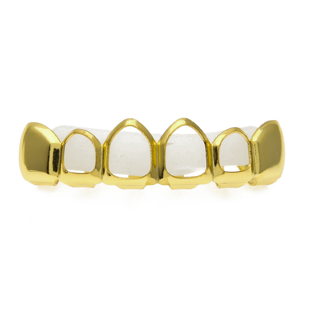 Hip-hop polished grillz with gold electroplating