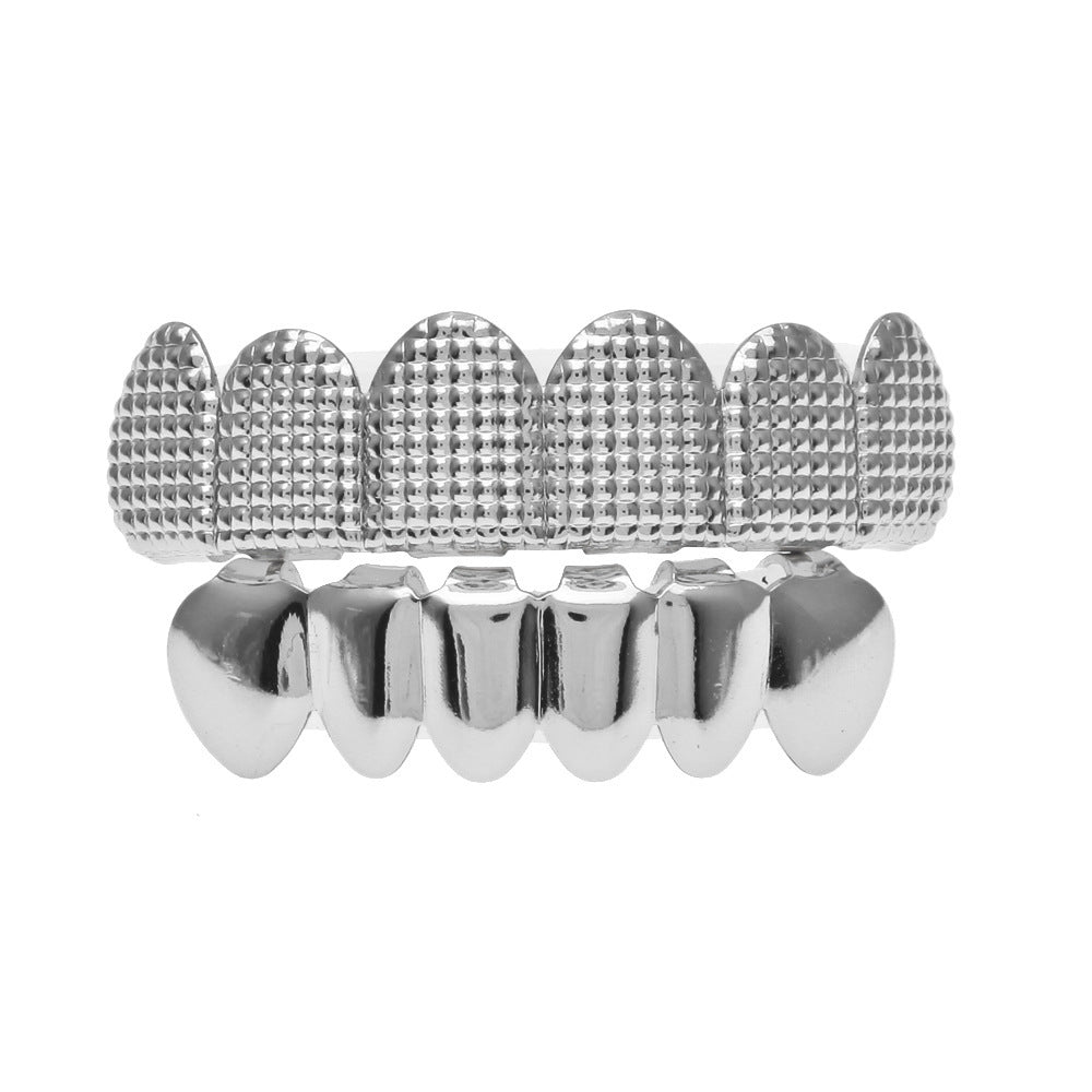 Hip-hop polished grillz with gold electroplating