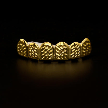 Hip-hop polished grillz with gold electroplating