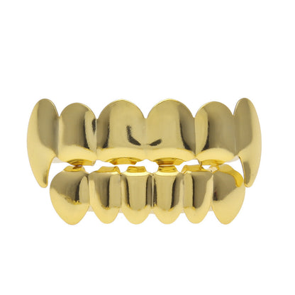 Hip-hop polished grillz with gold electroplating