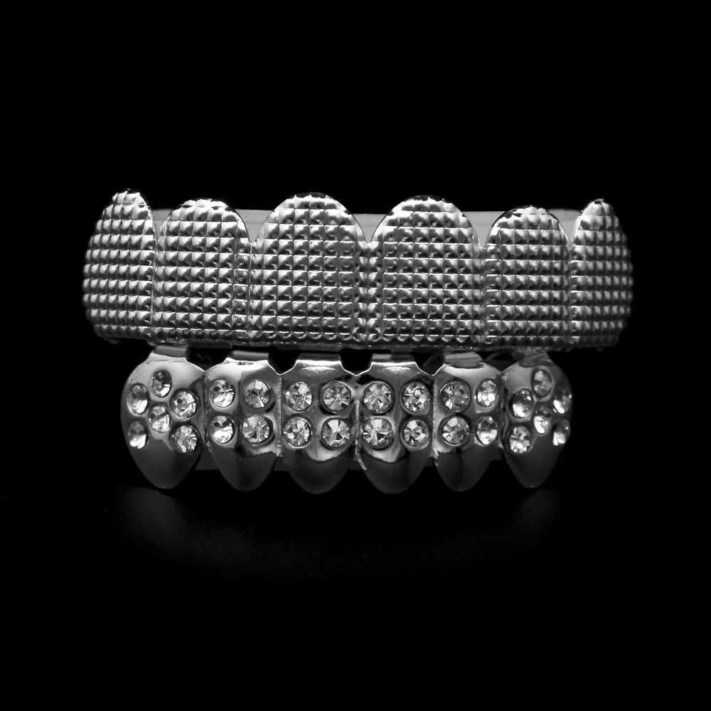 Hip-hop polished grillz with gold electroplating