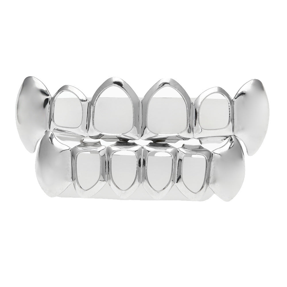 Hip-hop polished grillz with gold electroplating