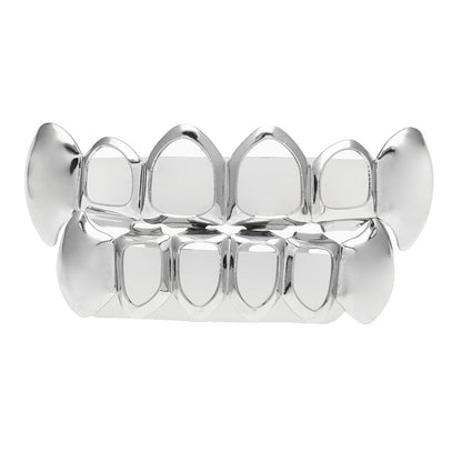 Hip-hop polished grillz with gold electroplating