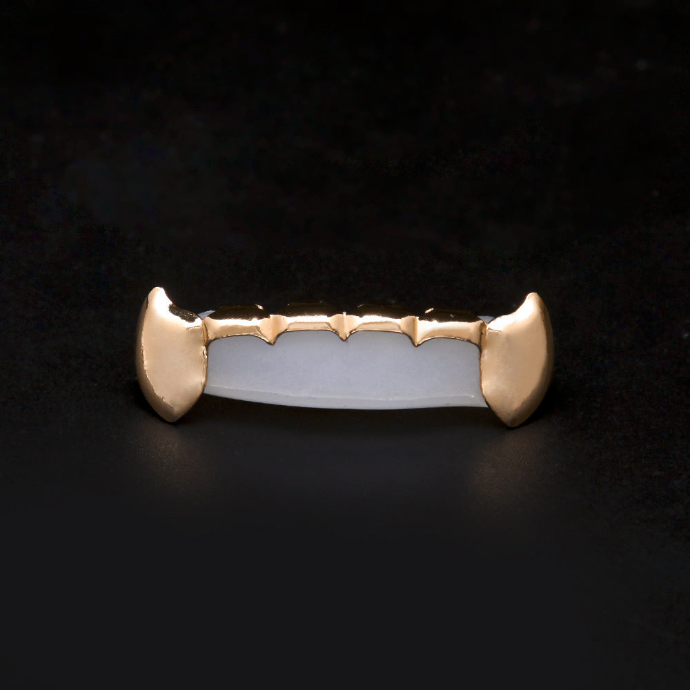 Hip-hop polished grillz with gold electroplating