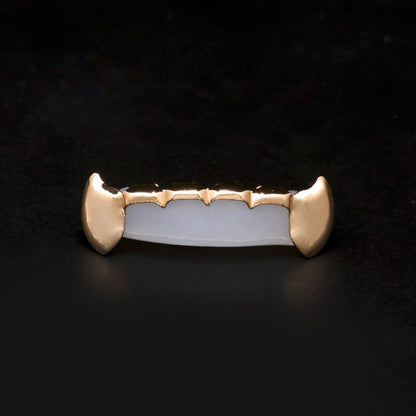 Hip-hop polished grillz with gold electroplating