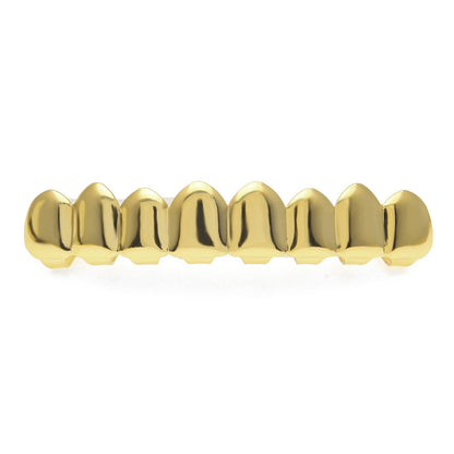 Hip-hop polished grillz with gold electroplating