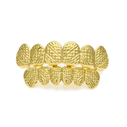 Hip-hop polished grillz with gold electroplating