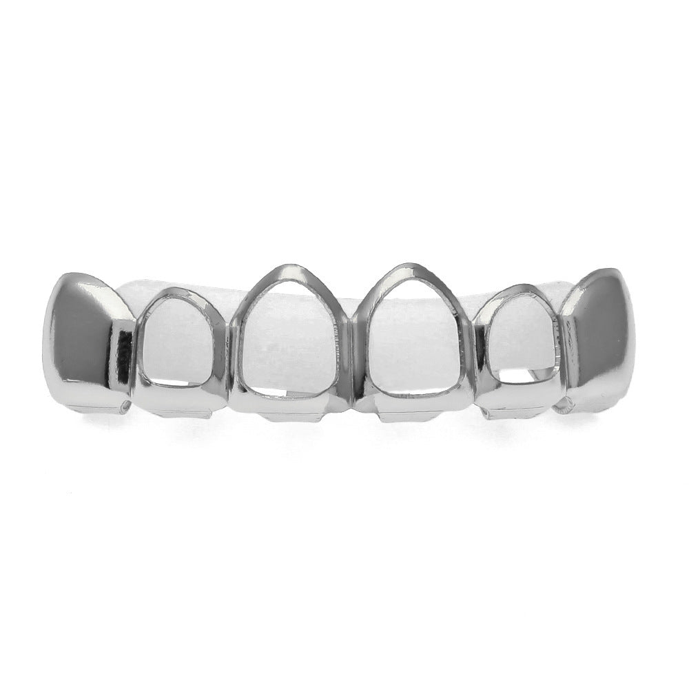 Hip-hop polished grillz with gold electroplating