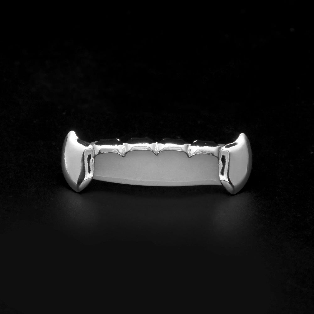 Hip-hop polished grillz with gold electroplating