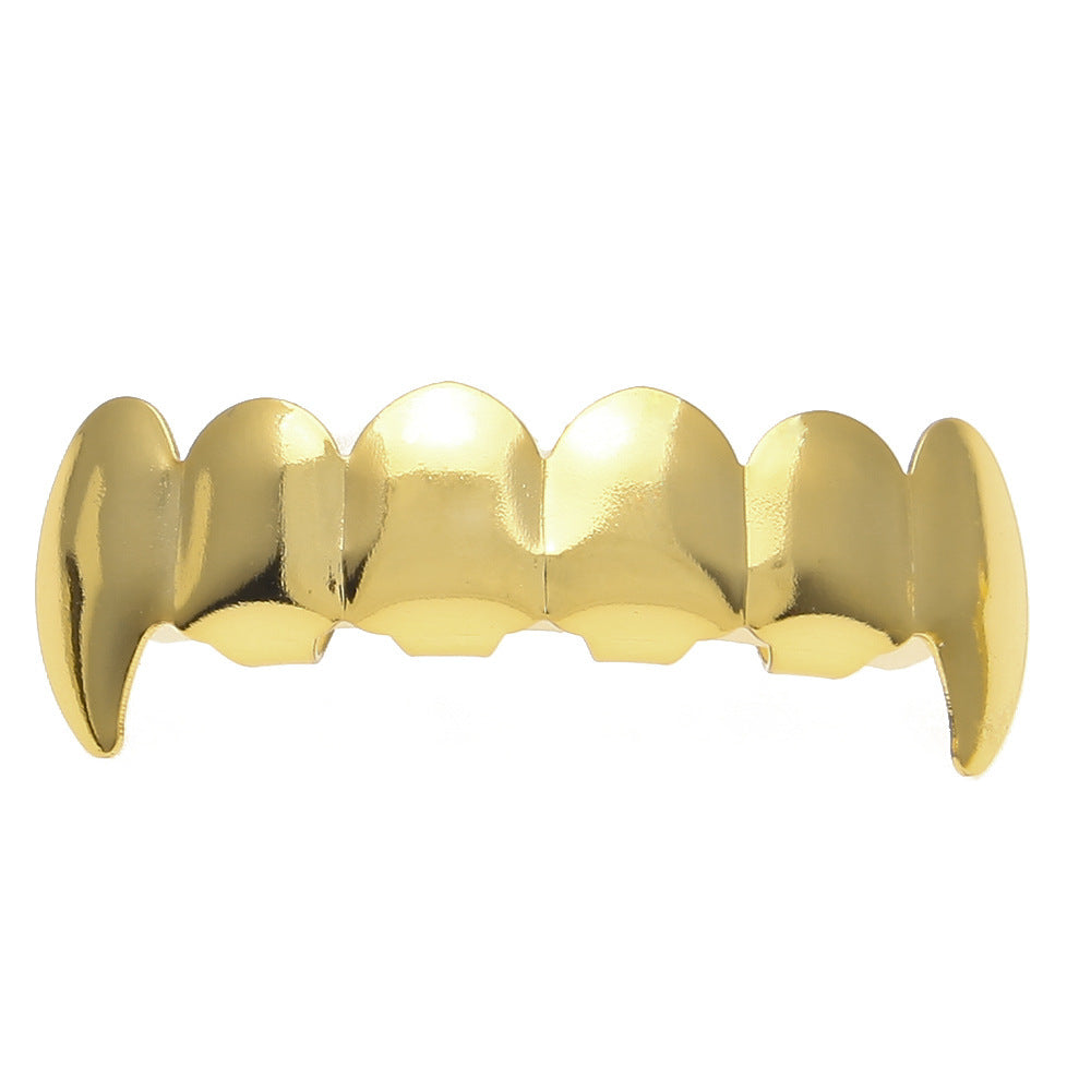 Hip-hop polished grillz with gold electroplating