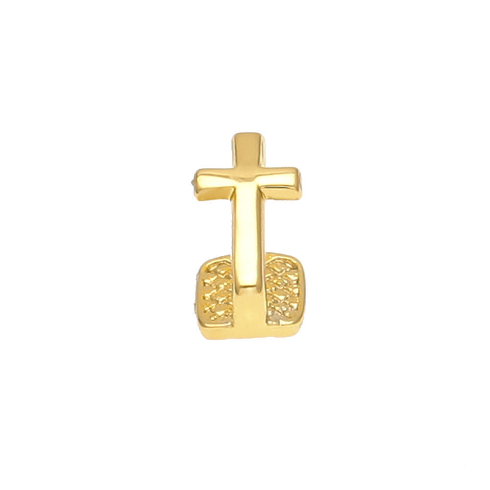 Hip-hop polished grillz with gold electroplating