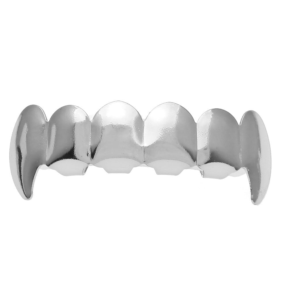 Hip-hop polished grillz with gold electroplating