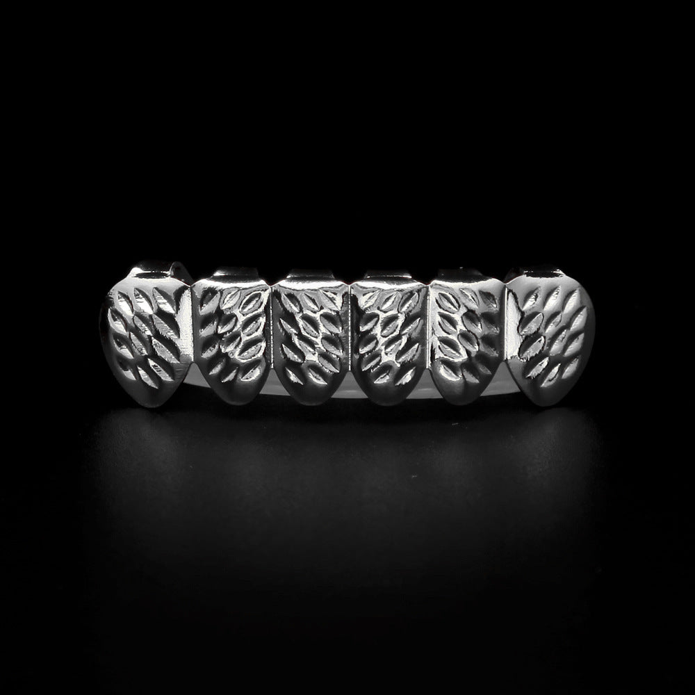 Hip-hop polished grillz with gold electroplating