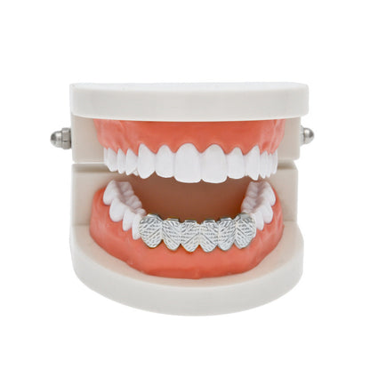 Hip-hop polished grillz with gold electroplating