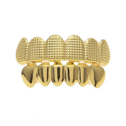 Hip-hop polished grillz with gold electroplating