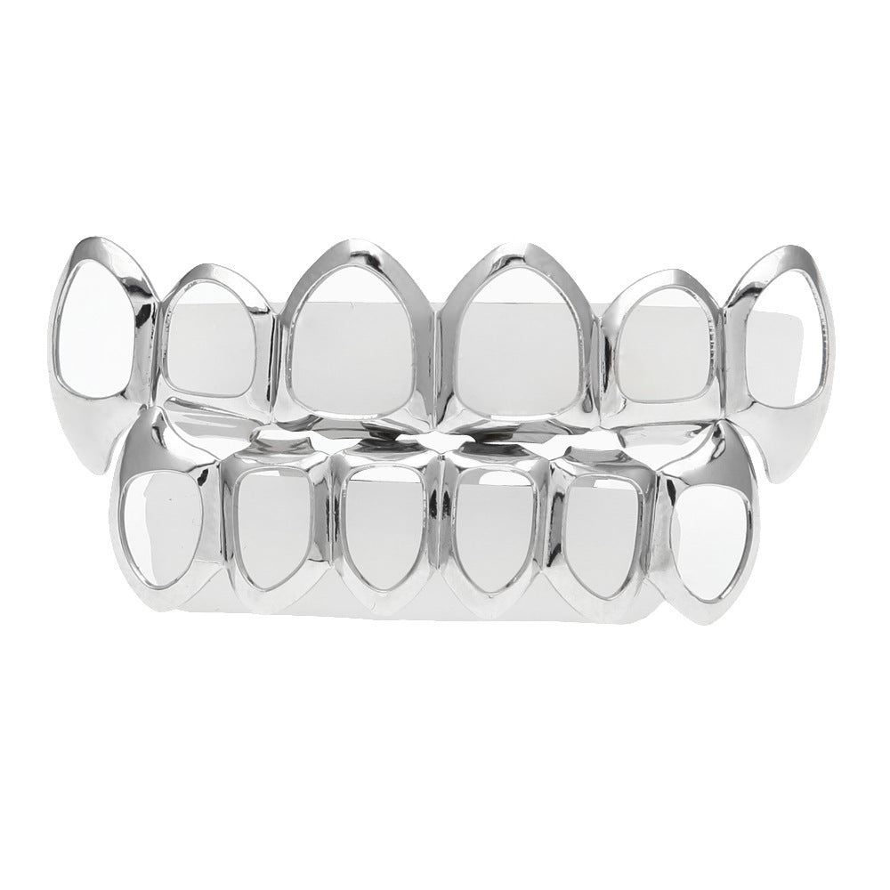 Hip-hop polished grillz with gold electroplating