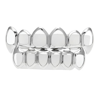 Hip-hop polished grillz with gold electroplating