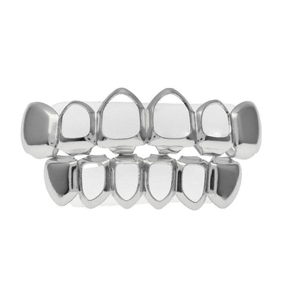 Hip-hop polished grillz with gold electroplating