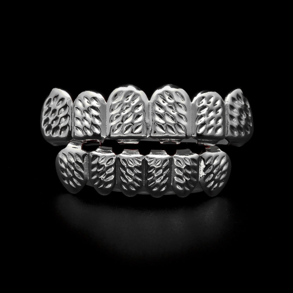 Hip-hop polished grillz with gold electroplating