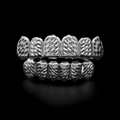 Hip-hop polished grillz with gold electroplating