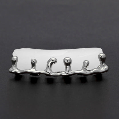 Hip-hop polished grillz with gold electroplating