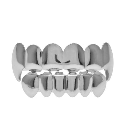 Hip-hop polished grillz with gold electroplating