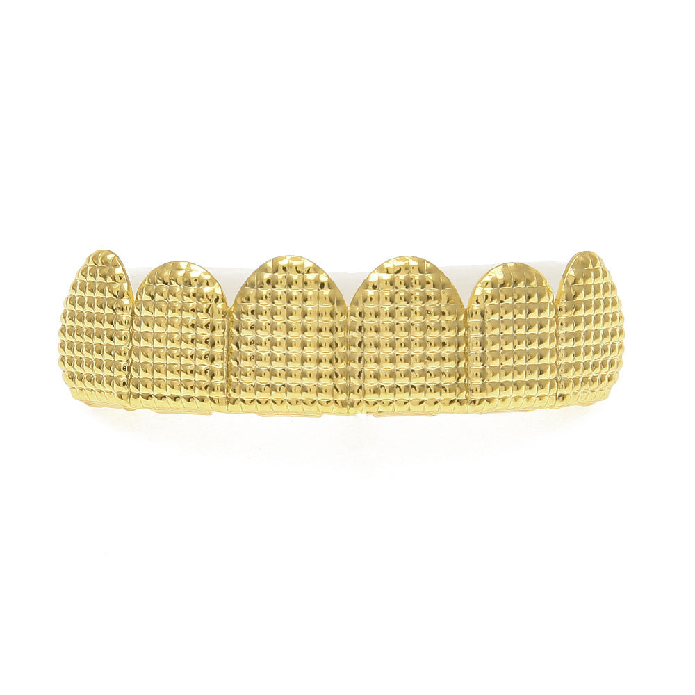 Hip-hop polished grillz with gold electroplating