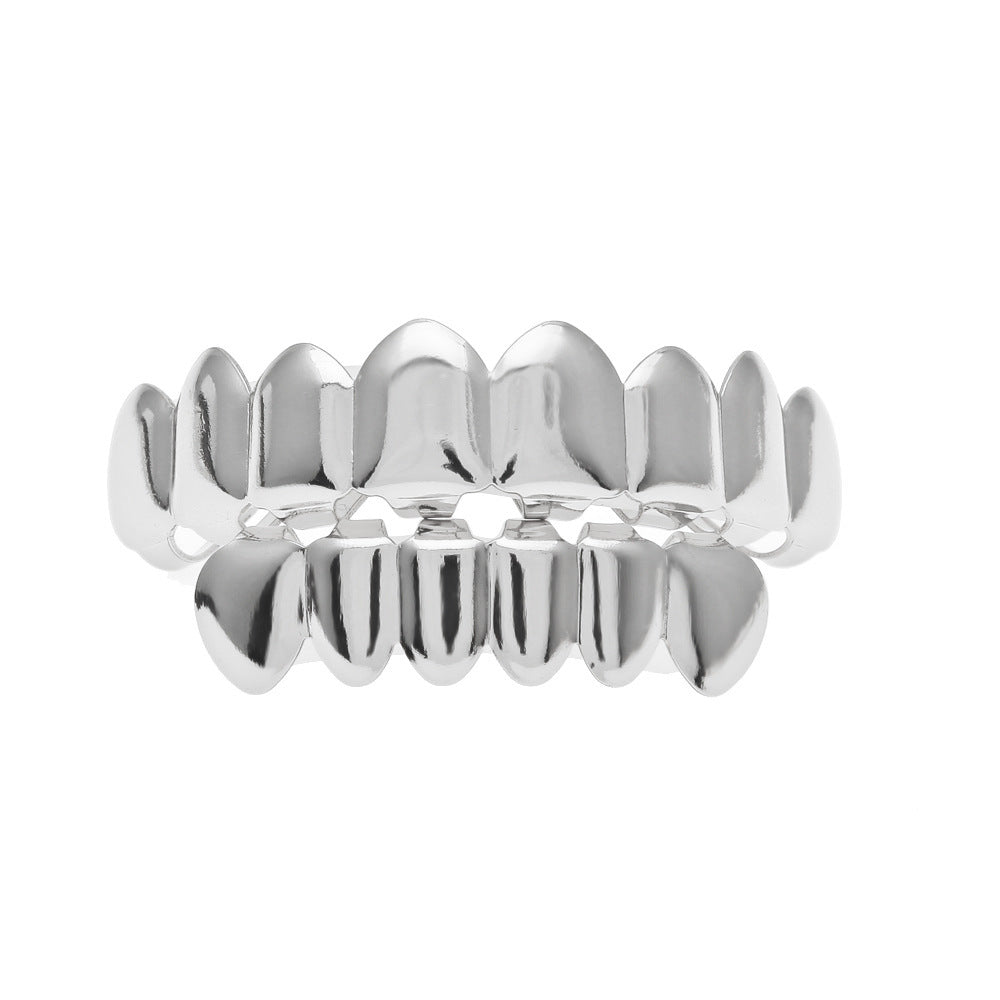 Hip-hop polished grillz with gold electroplating