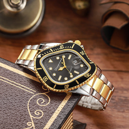 Twisted Submariner Set Alloy Steel Band Watch
