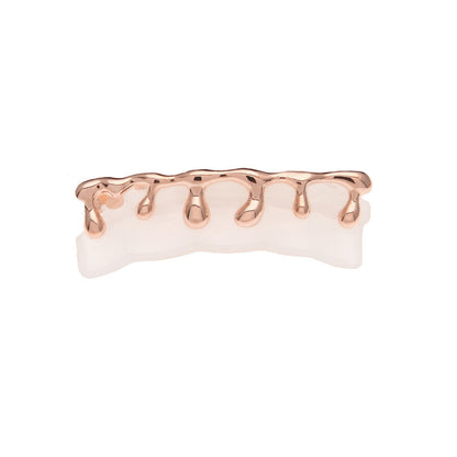 Hip-hop polished grillz with gold electroplating