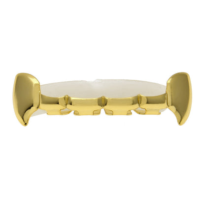 Hip-hop polished grillz with gold electroplating