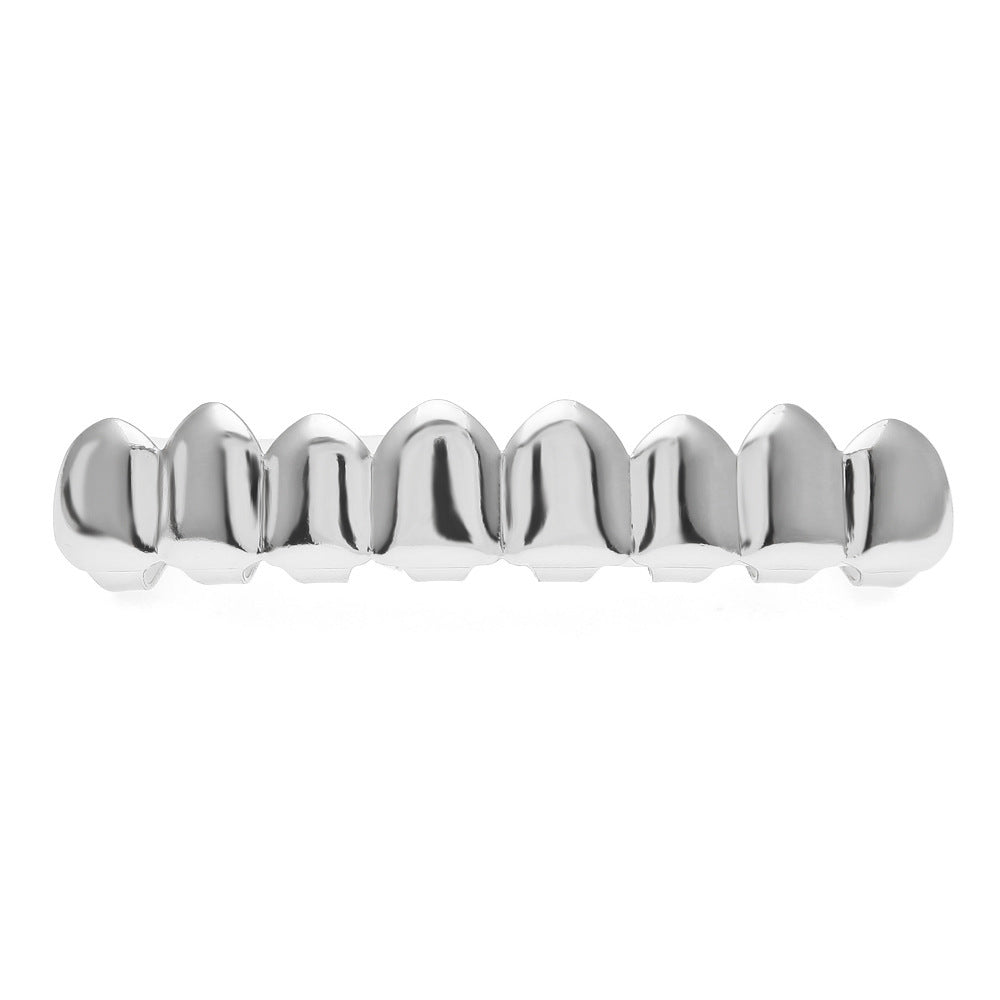 Hip-hop polished grillz with gold electroplating