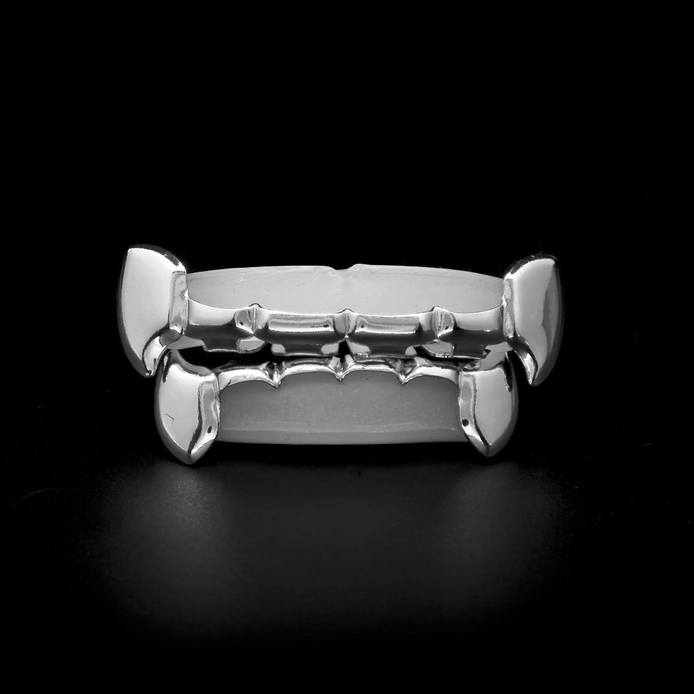 Hip-hop polished grillz with gold electroplating