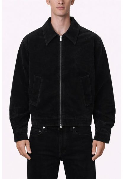 NOIR SUEDE WORK JACKET
