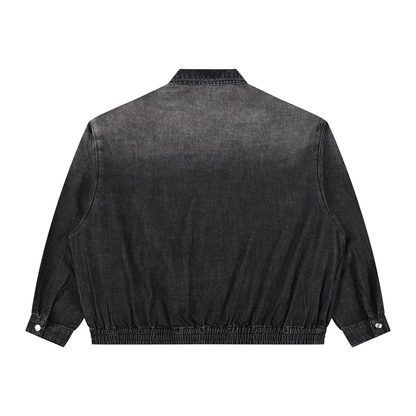 Vintage Wash Full-Zip Denim Jacket - Rapper's Digest