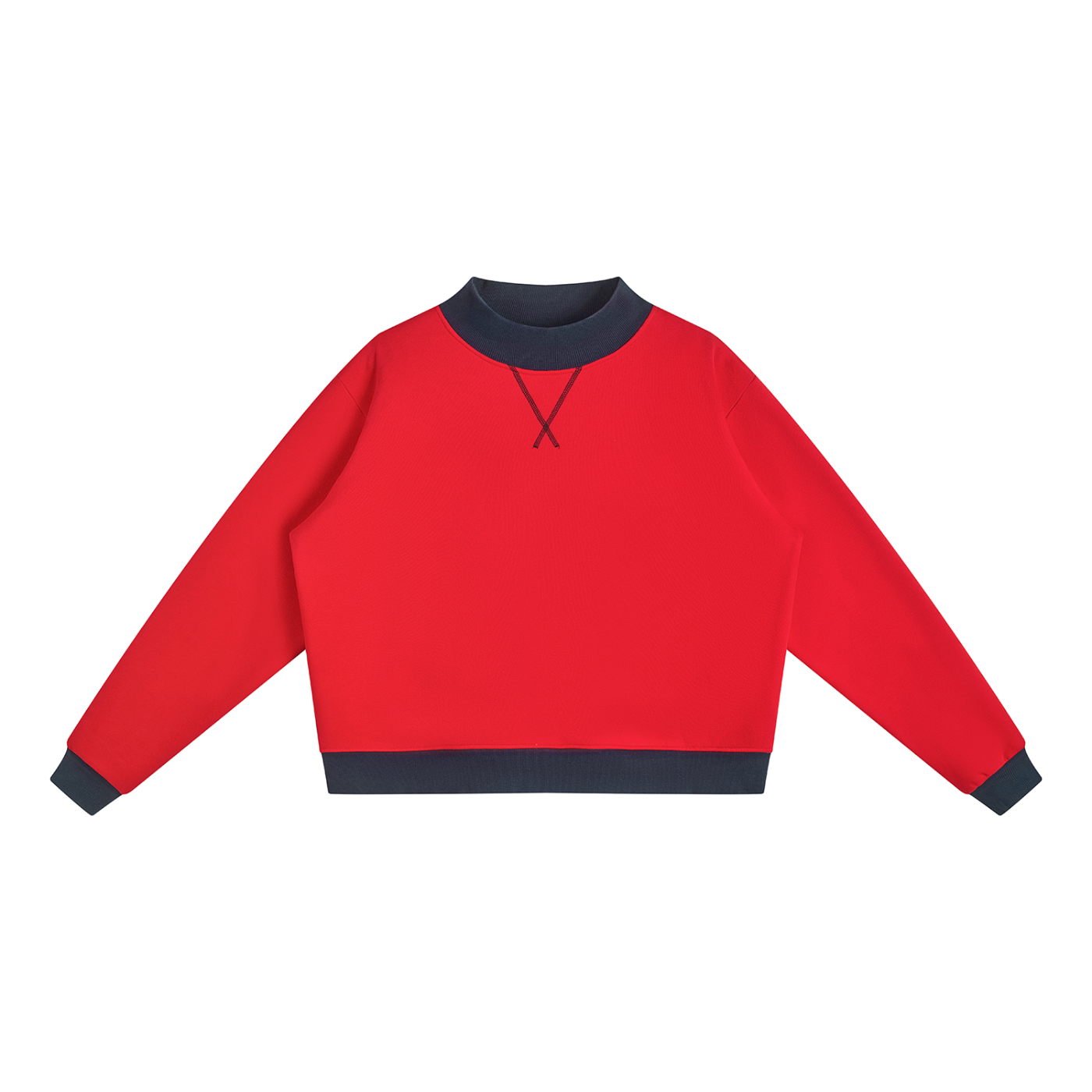 Mock Neck Crewneck Sweatshirt