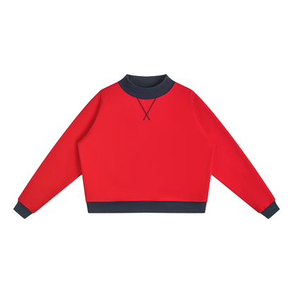 Mock Neck Crewneck Sweatshirt