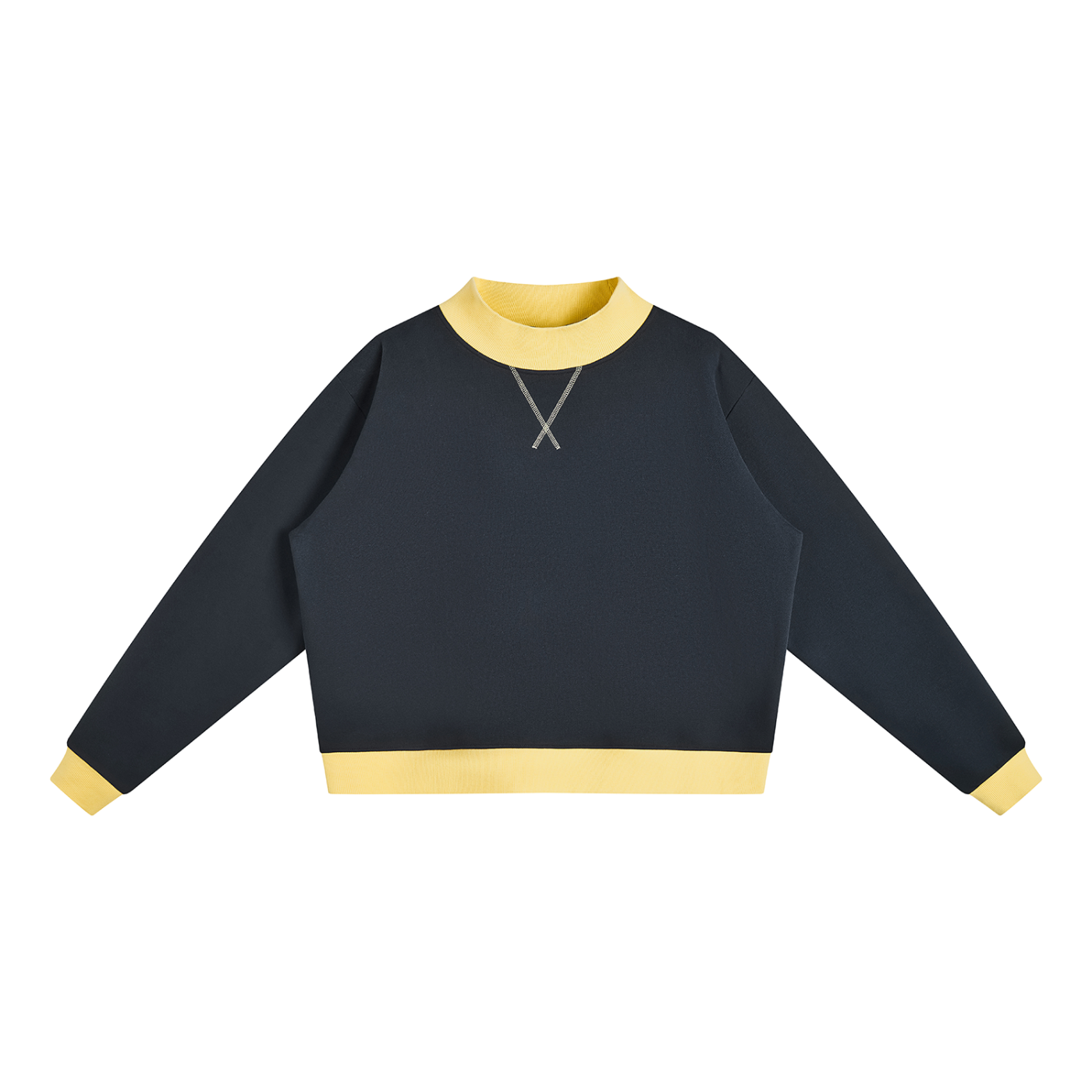 Mock Neck Crewneck Sweatshirt