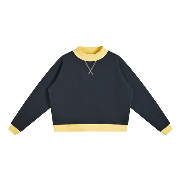 Mock Neck Crewneck Sweatshirt - Rapper's Digest