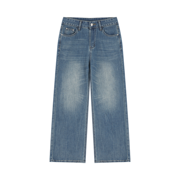 Vintage Wash Wide Leg Jeans - Rapper's Digest