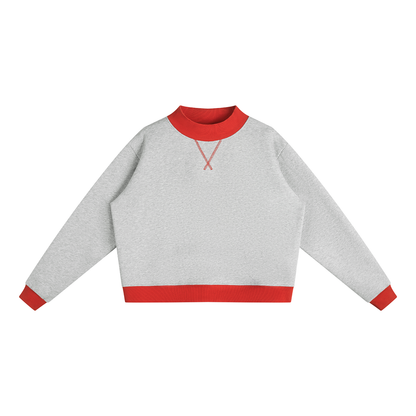 Mock Neck Crewneck Sweatshirt