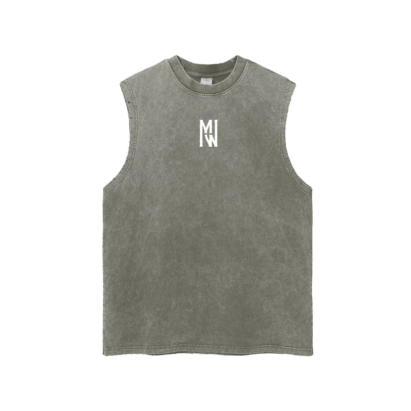 Mori White Washed Frayed Hem Tank Top - Rapper's Digest