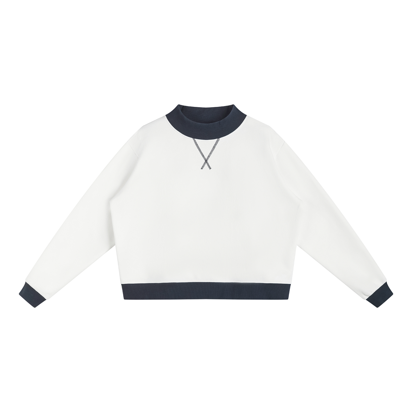 Mock Neck Crewneck Sweatshirt