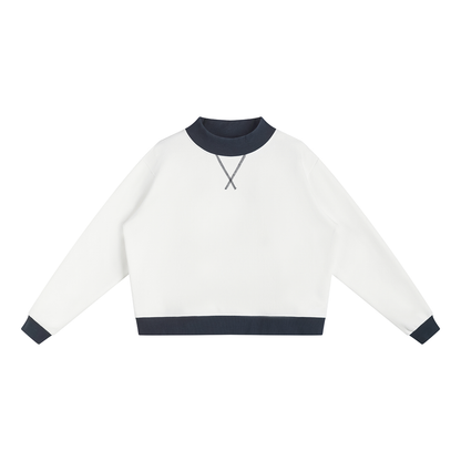 Mock Neck Crewneck Sweatshirt