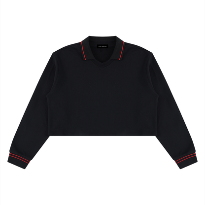Crop Collared Sweatshirt