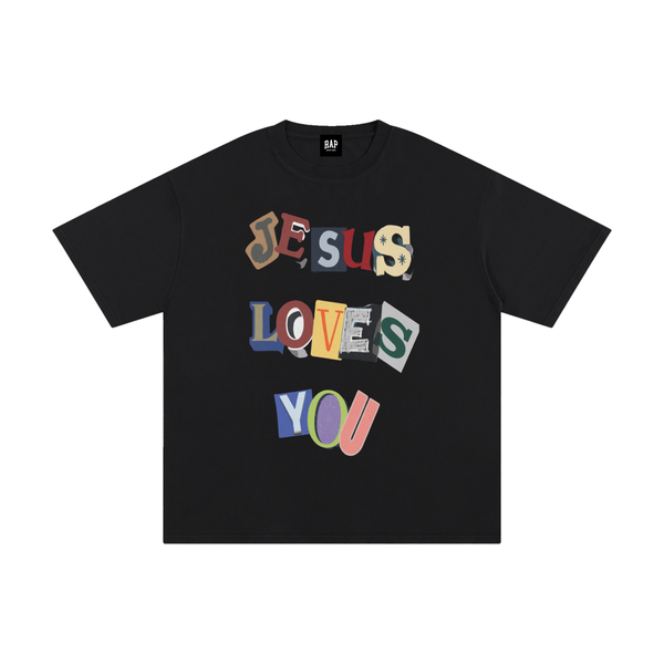 Jesus Loves Cotton T-Shirt - Rapper's Digest