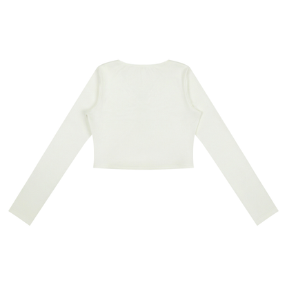 Ruched Long Sleeve Crop T-Shirt