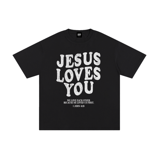 Jesus Loves You Cotton T-Shirt - Rapper's Digest