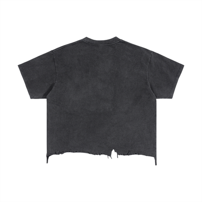Mori White Vintage Boxy Distressed T-Shirt - Rapper's Digest